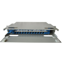 Outdoor patch panel ,draw type optical fiber patch panel, 1U 19inch 24 port fiber patch panel